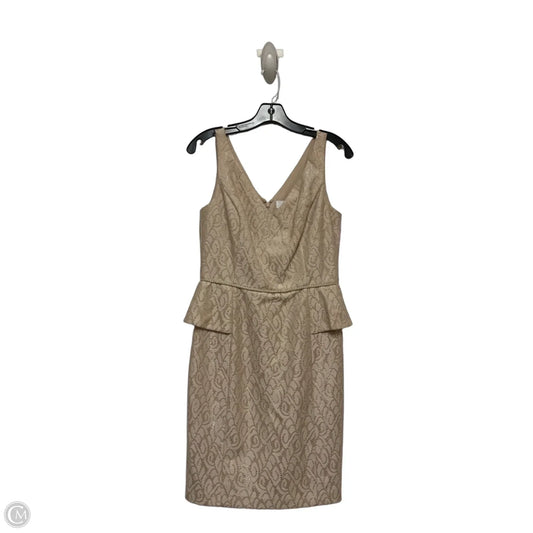Dress Casual Short By Badgley Mischka In Tan, Size: S