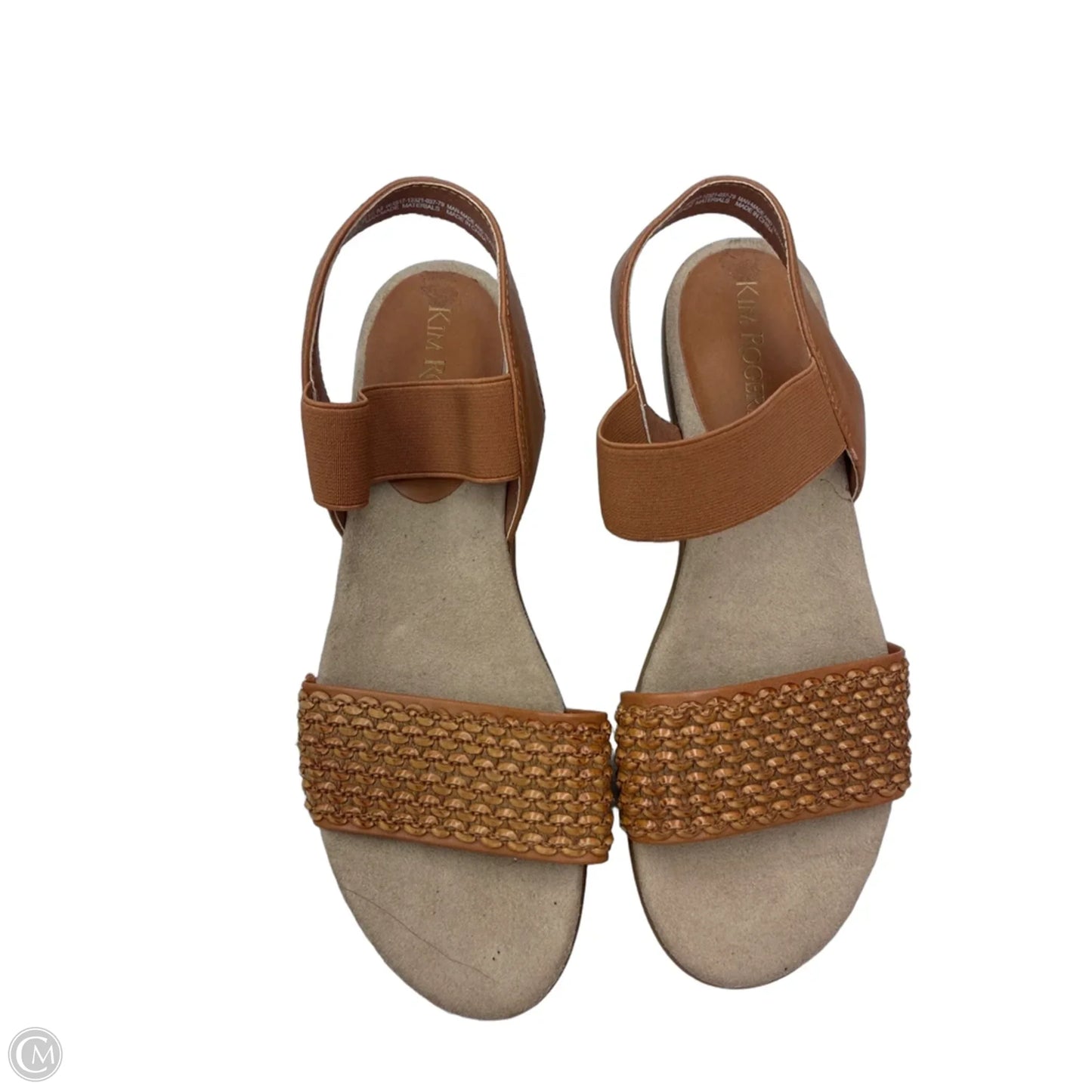 Sandals Heels Wedge By Kim Rogers In Tan, Size: 8.5