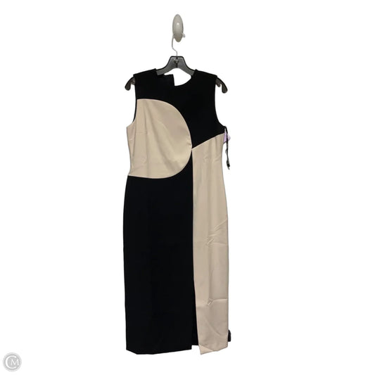 Dress Casual Midi By Anne Klein In Black & Cream, Size: S