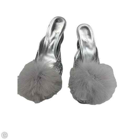 Sandals Heels Block By Circus By Sam Edelman In Silver, Size: 8