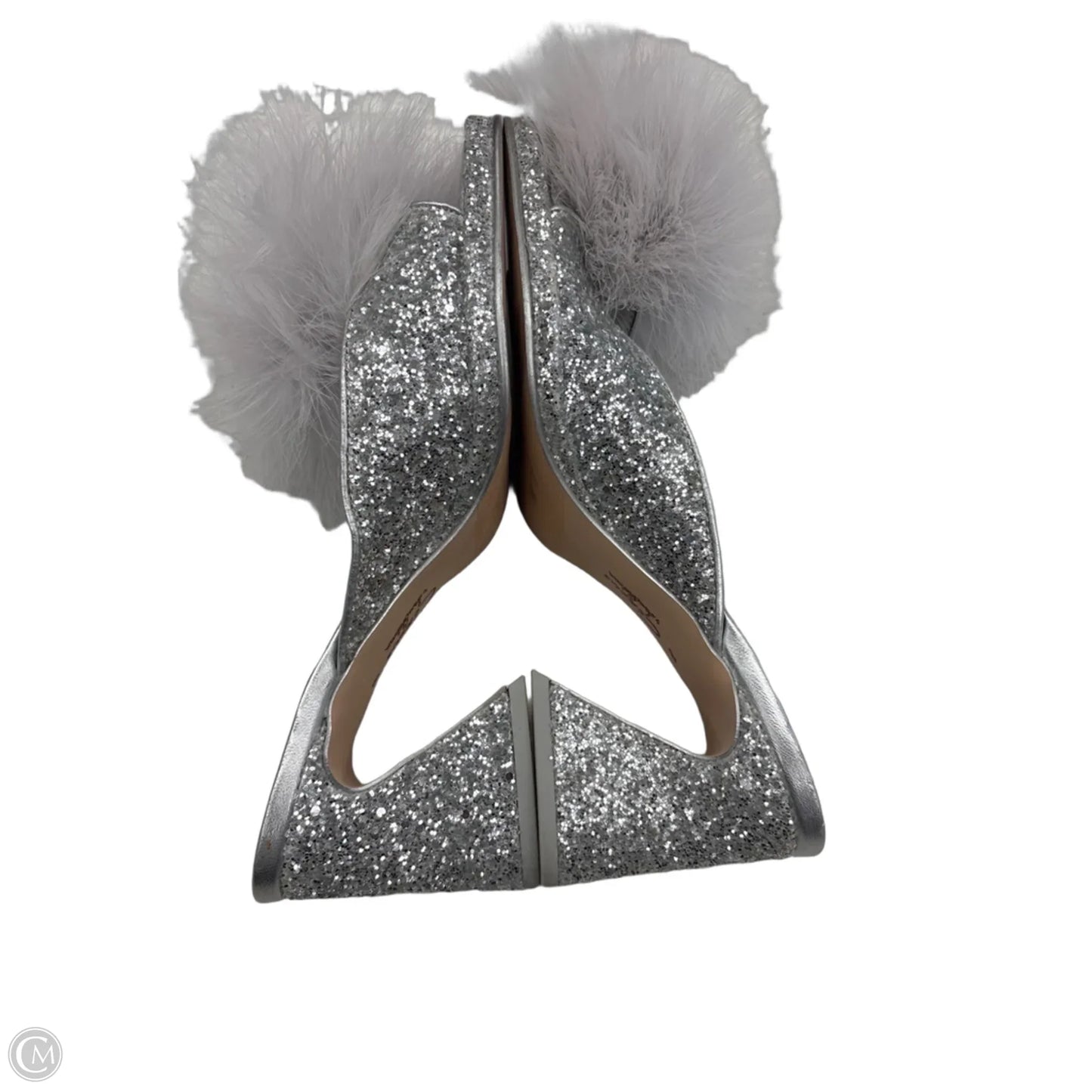 Sandals Heels Block By Circus By Sam Edelman In Silver, Size: 8