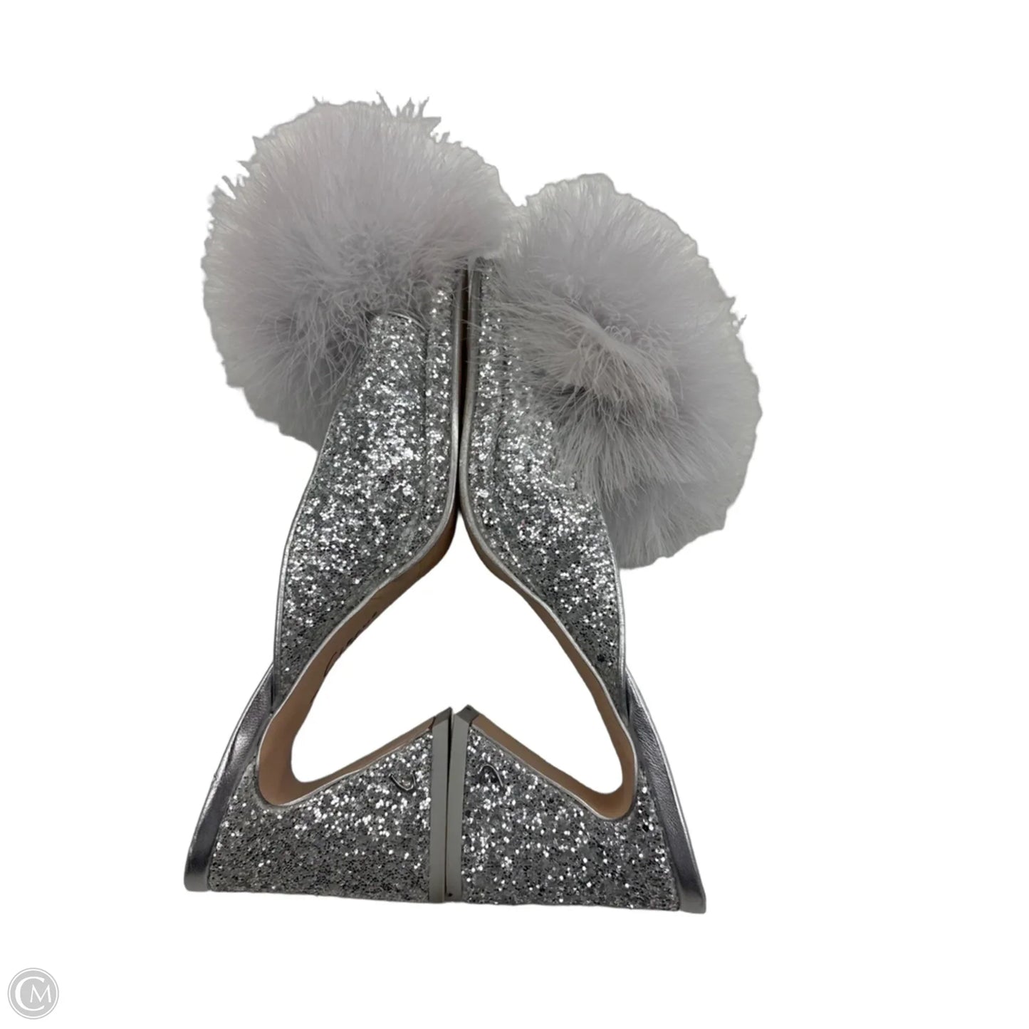 Sandals Heels Block By Circus By Sam Edelman In Silver, Size: 8