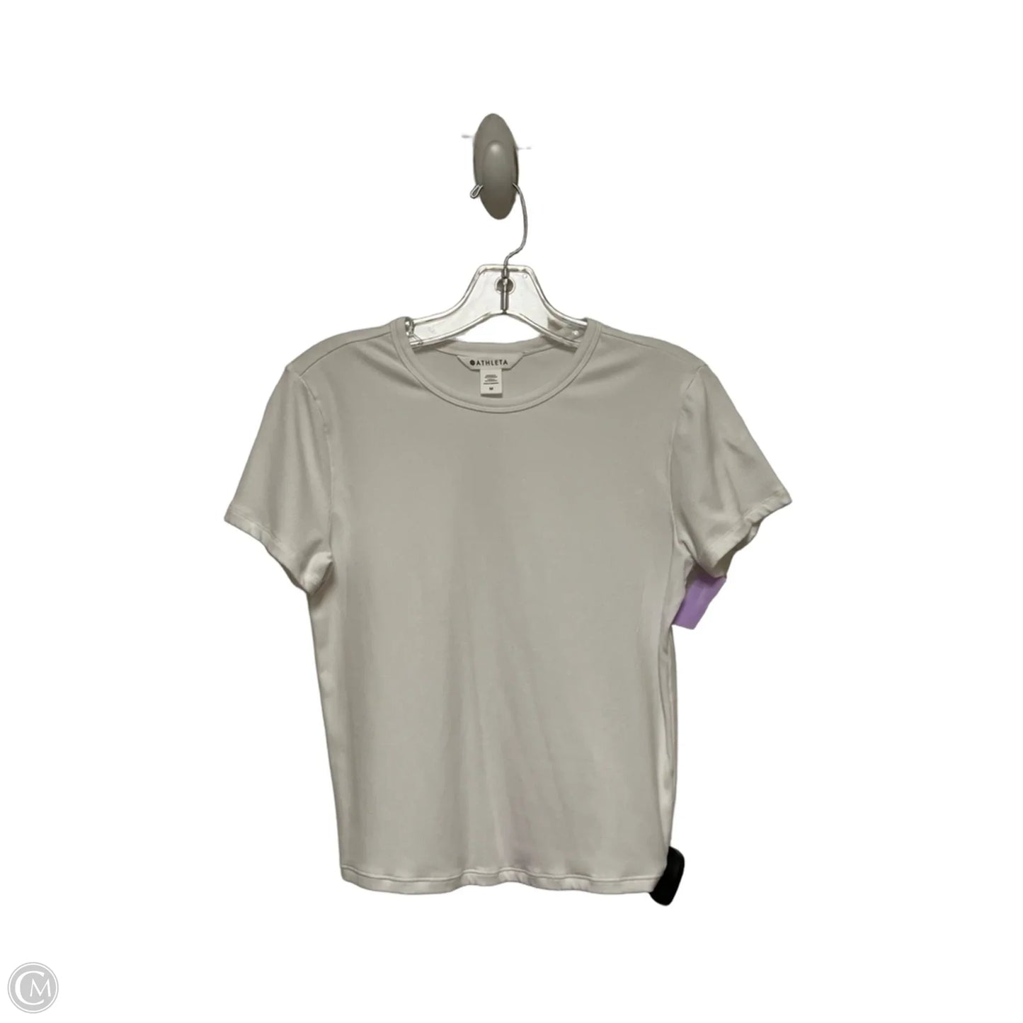 Athletic Top Short Sleeve By Athleta In White, Size: M