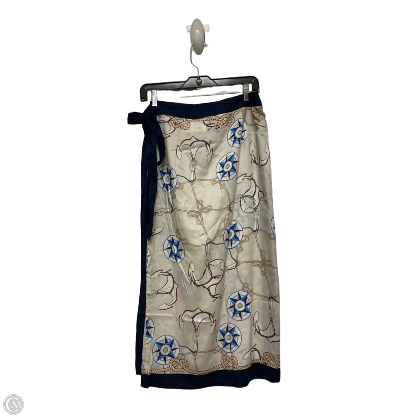 Skirt Midi By H&m In Nautical Print, Size: 8