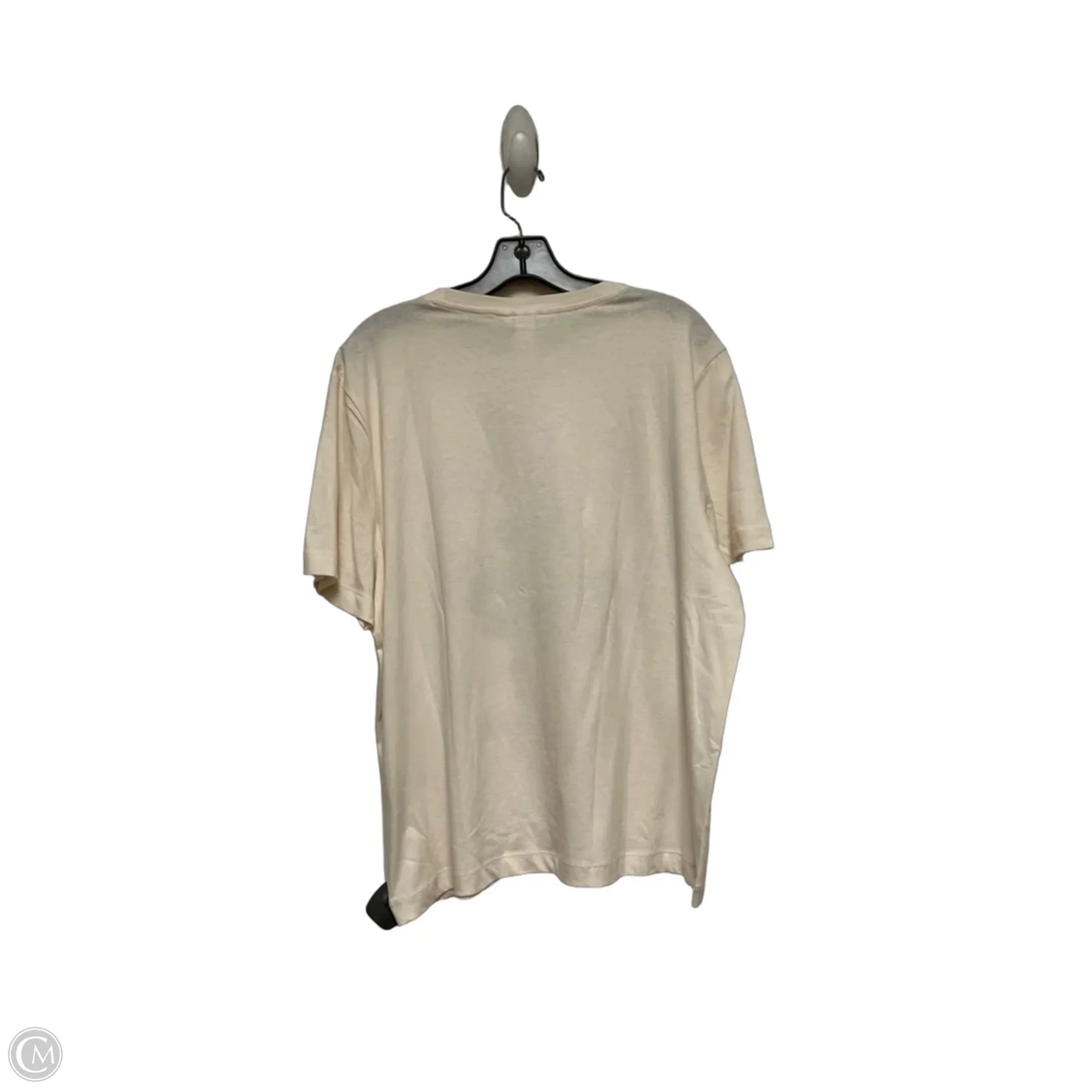 Top Short Sleeve Basic By H&m In Cream, Size: L