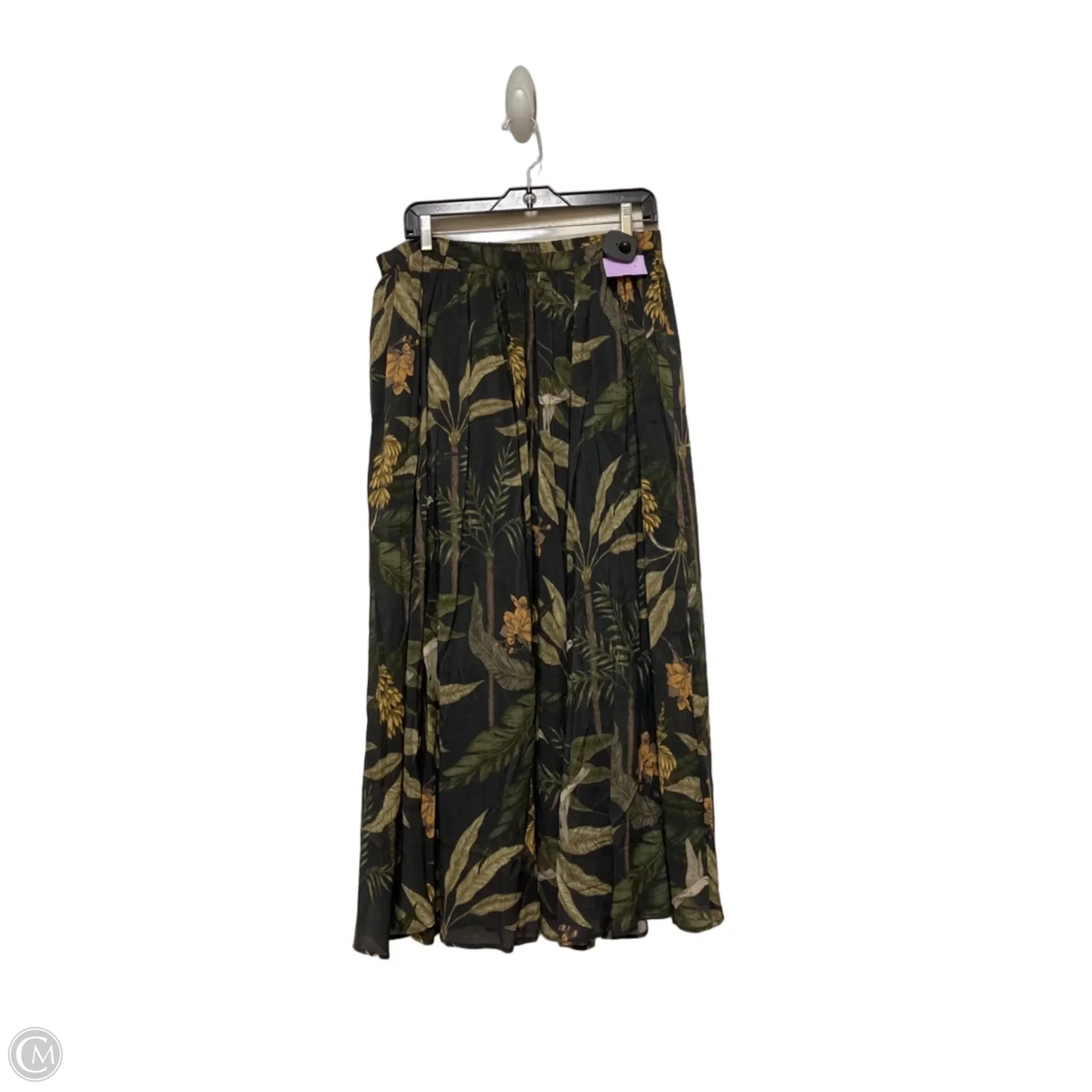 Skirt Maxi By H&m In Black & Green, Size: 12