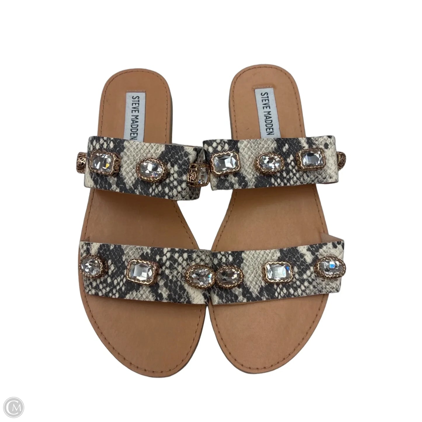 Sandals Flats By Steve Madden In Snakeskin Print, Size: 7.5