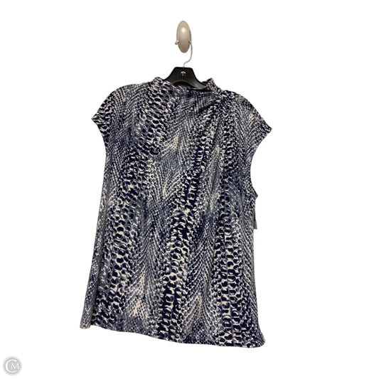 Top Short Sleeve By Tahari In Blue, Size: Xl
