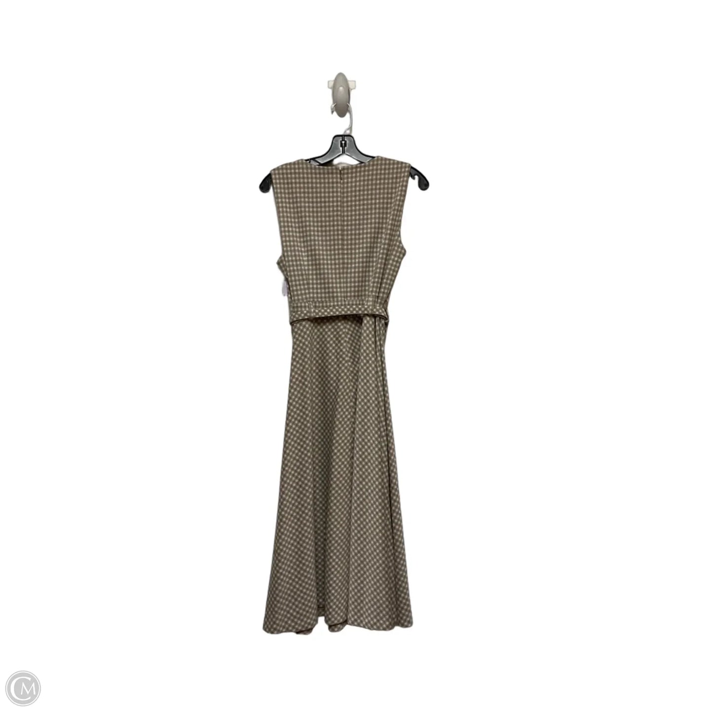 Dress Casual Midi By Calvin Klein In Plaid Pattern, Size: M