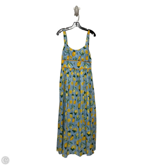 Dress Casual Maxi By Clothes Mentor In Blue & Yellow, Size: M