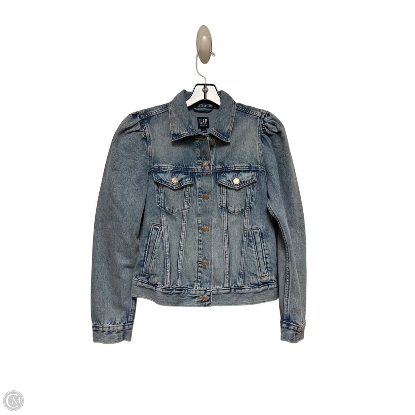 Jacket Denim By Gap In Blue Denim, Size: S