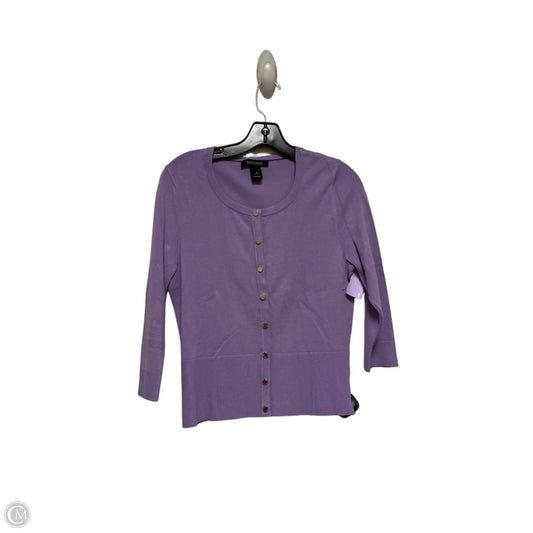 Cardigan By White House Black Market In Purple, Size: S