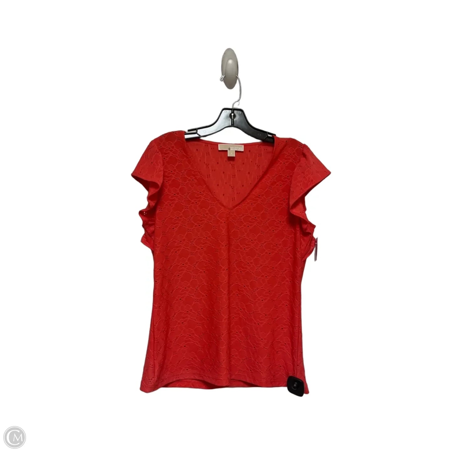 Top Short Sleeve By Michael By Michael Kors In Coral, Size: S