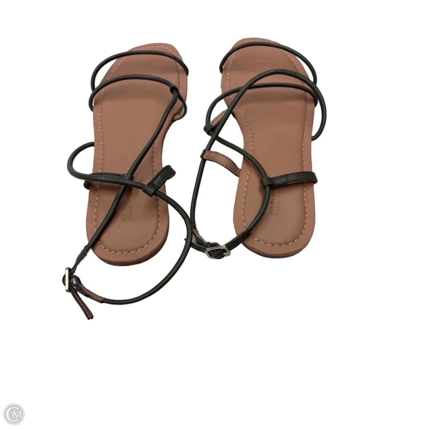Sandals Flats By Old Navy In Green & Tan, Size: 8