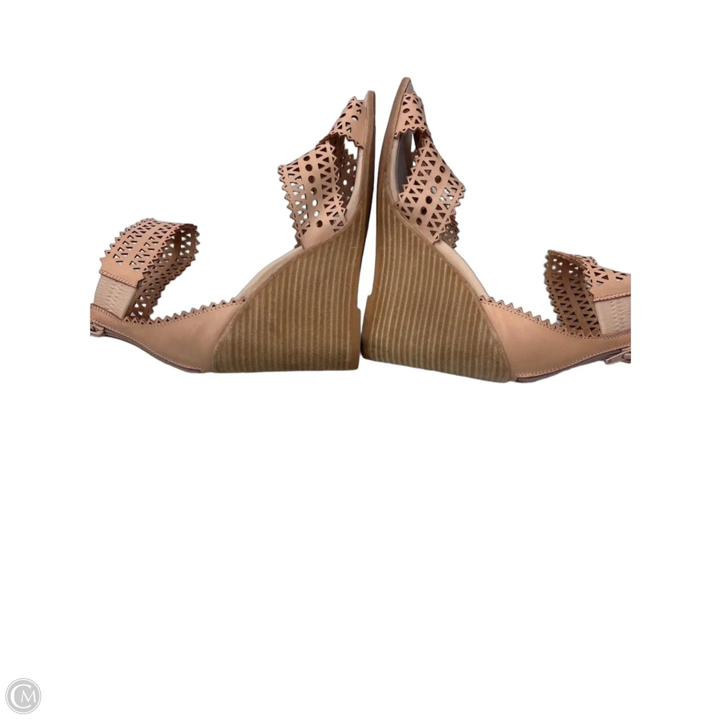 Sandals Heels Wedge By Jeffrey Campbell In Tan, Size: 10
