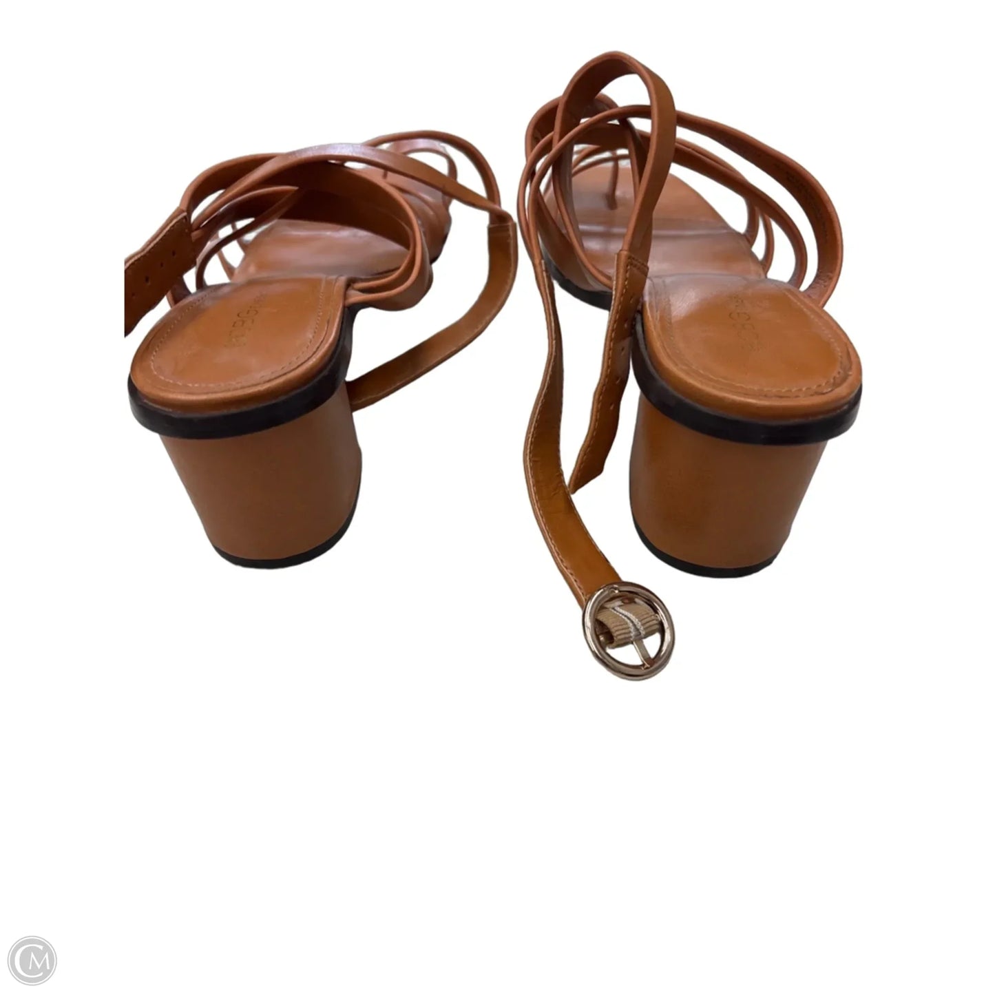 Sandals Heels Block By Bcbgeneration In Tan, Size: 9.5