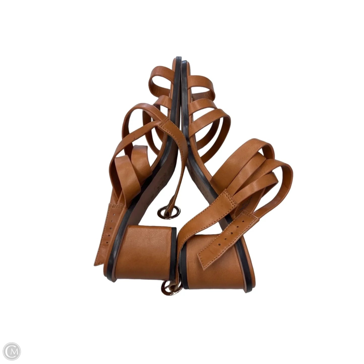 Sandals Heels Block By Bcbgeneration In Tan, Size: 9.5