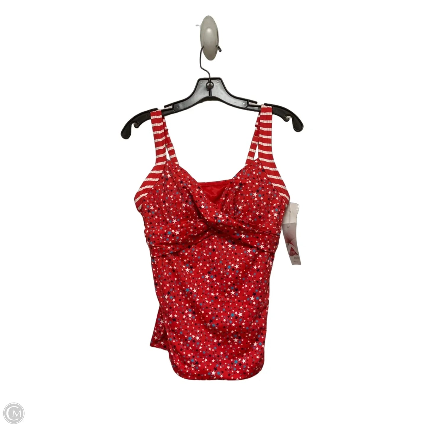 Swimsuit 2pc By Lands End In Blue Red & White, Size: M