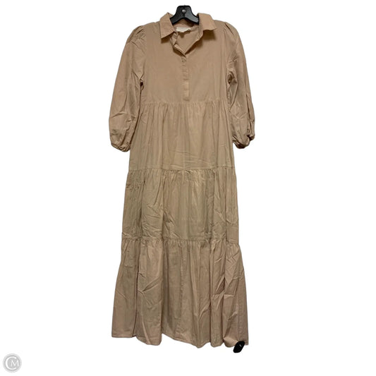 Dress Casual Midi By Pomander Place In Tan, Size: Xs