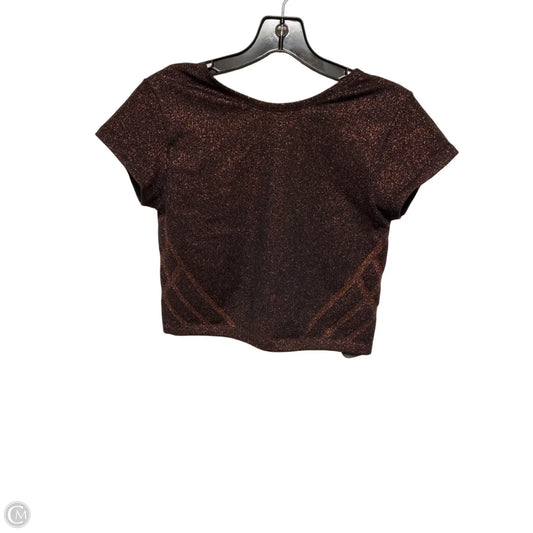 Top Short Sleeve By Offline In Black & Gold, Size: Xl