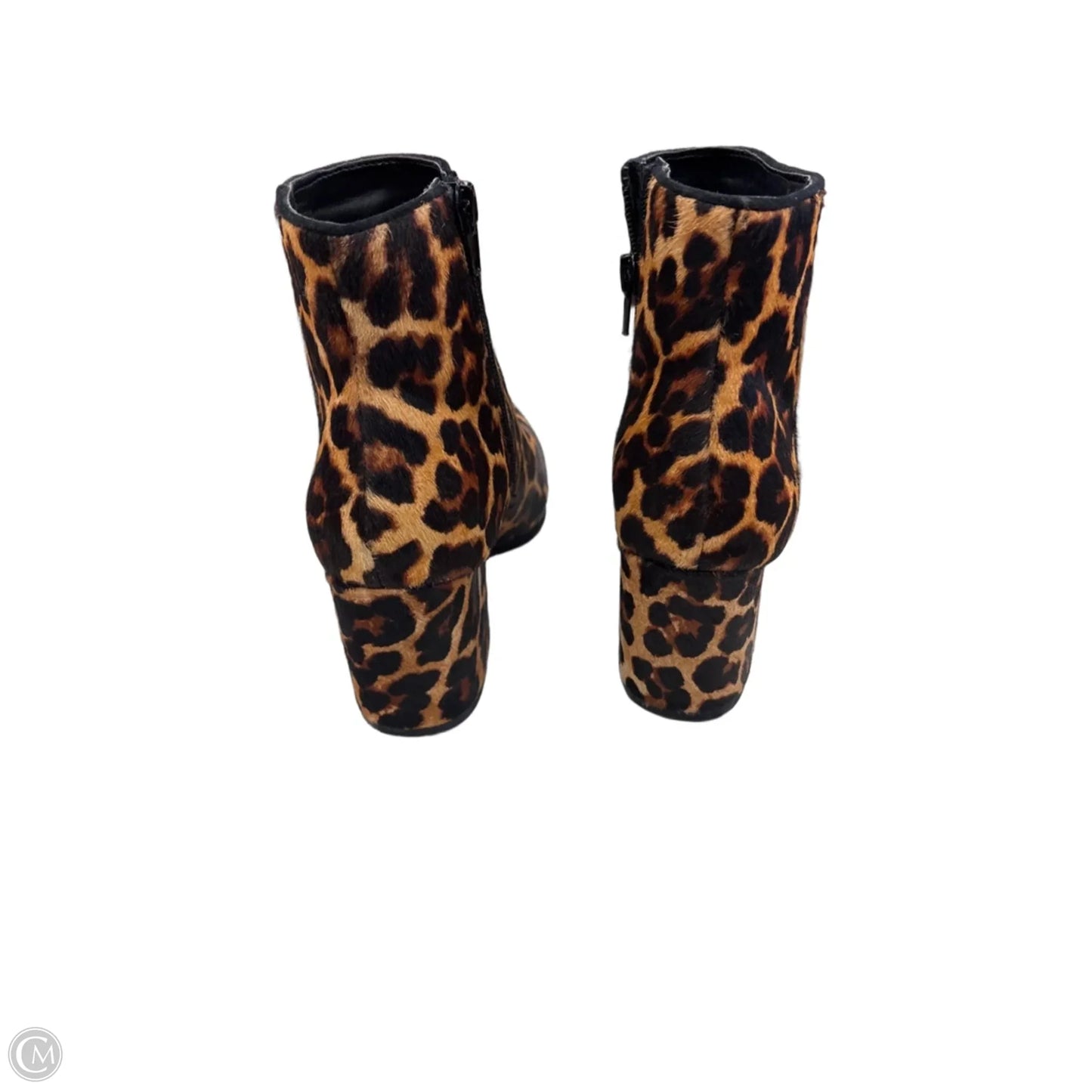 Boots Ankle Heels By Aldo In Animal Print, Size: 5