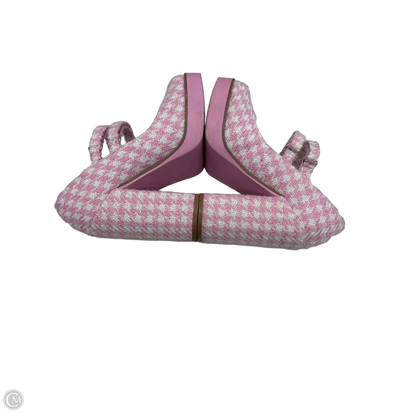 Shoes Heels Block By Steve Madden In Pink & White, Size: 5