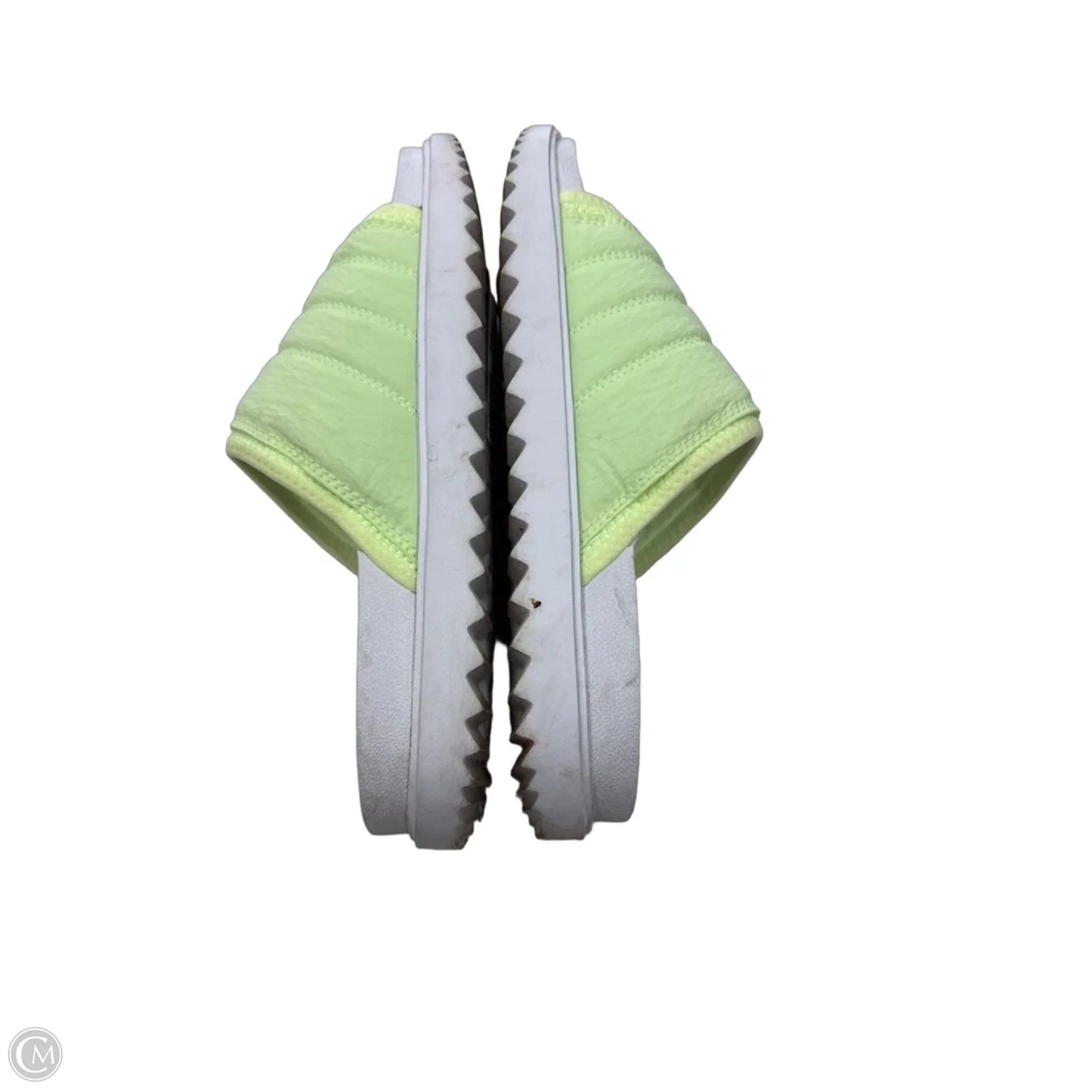 Sandals Flats By Nike In Green & White, Size: 7