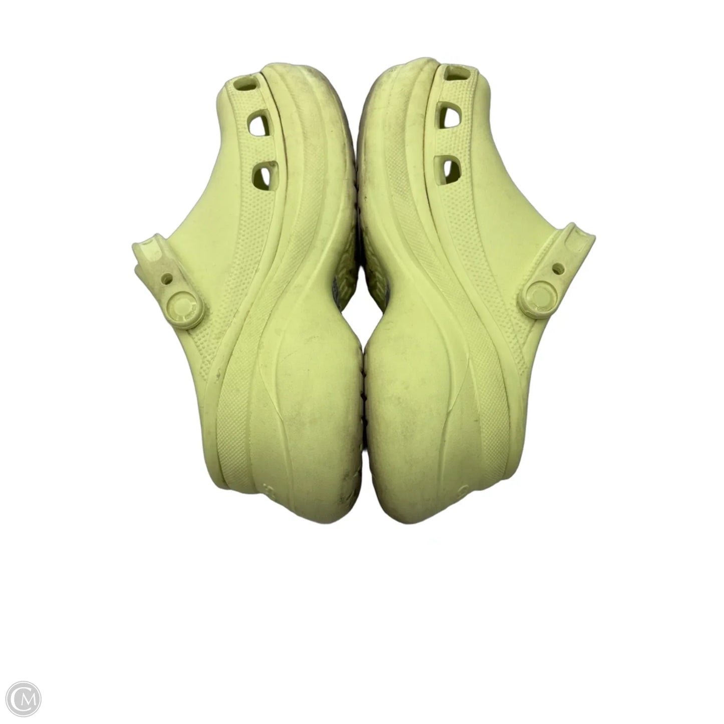 Shoes Heels Platform By Crocs In Green, Size: 9