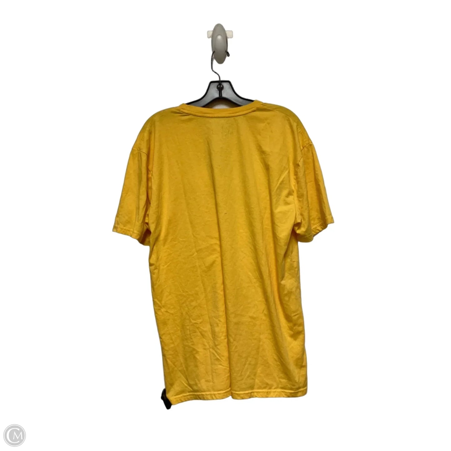 Top Short Sleeve Basic By Clothes Mentor In Yellow, Size: L