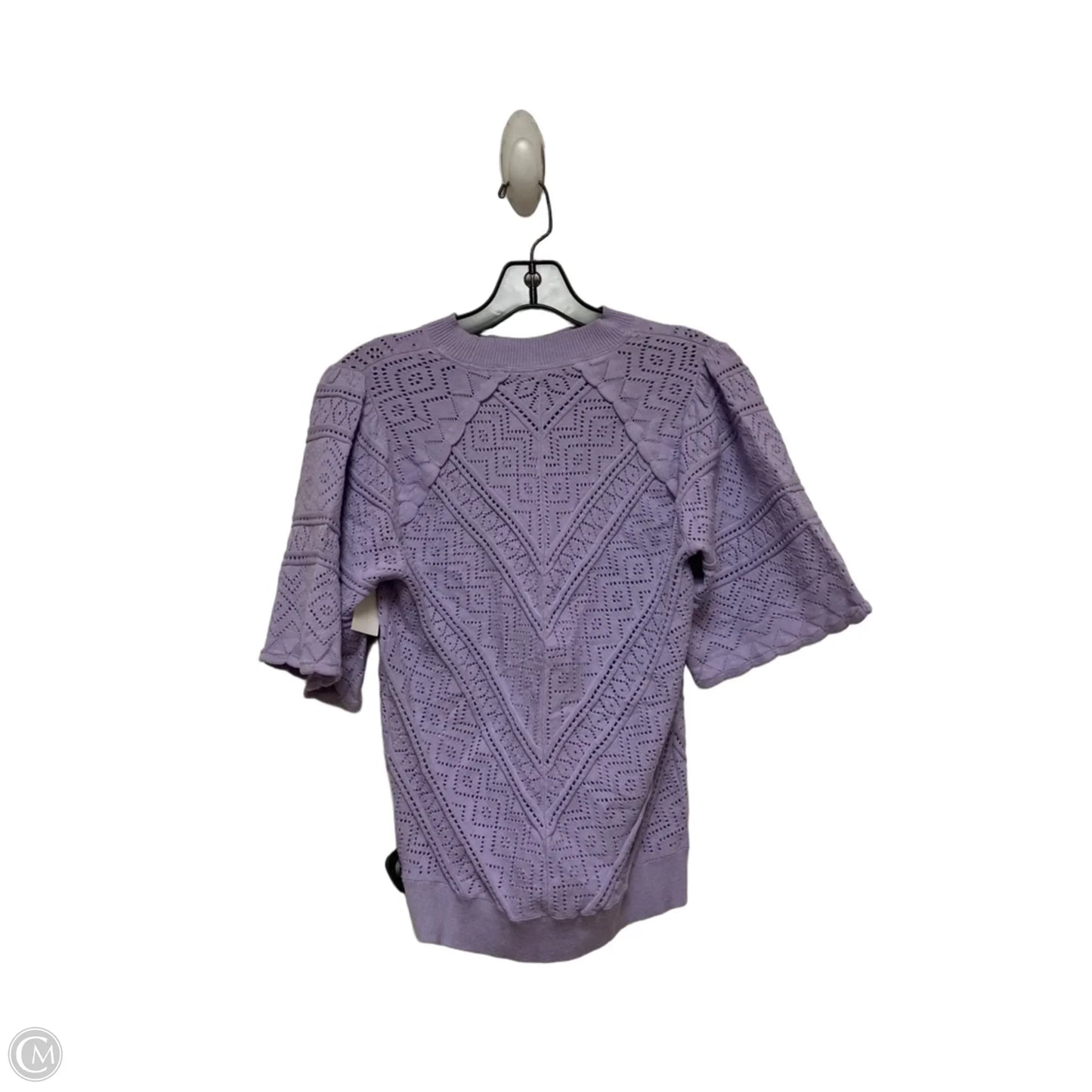 Top Short Sleeve By White House Black Market In Purple, Size: Xs