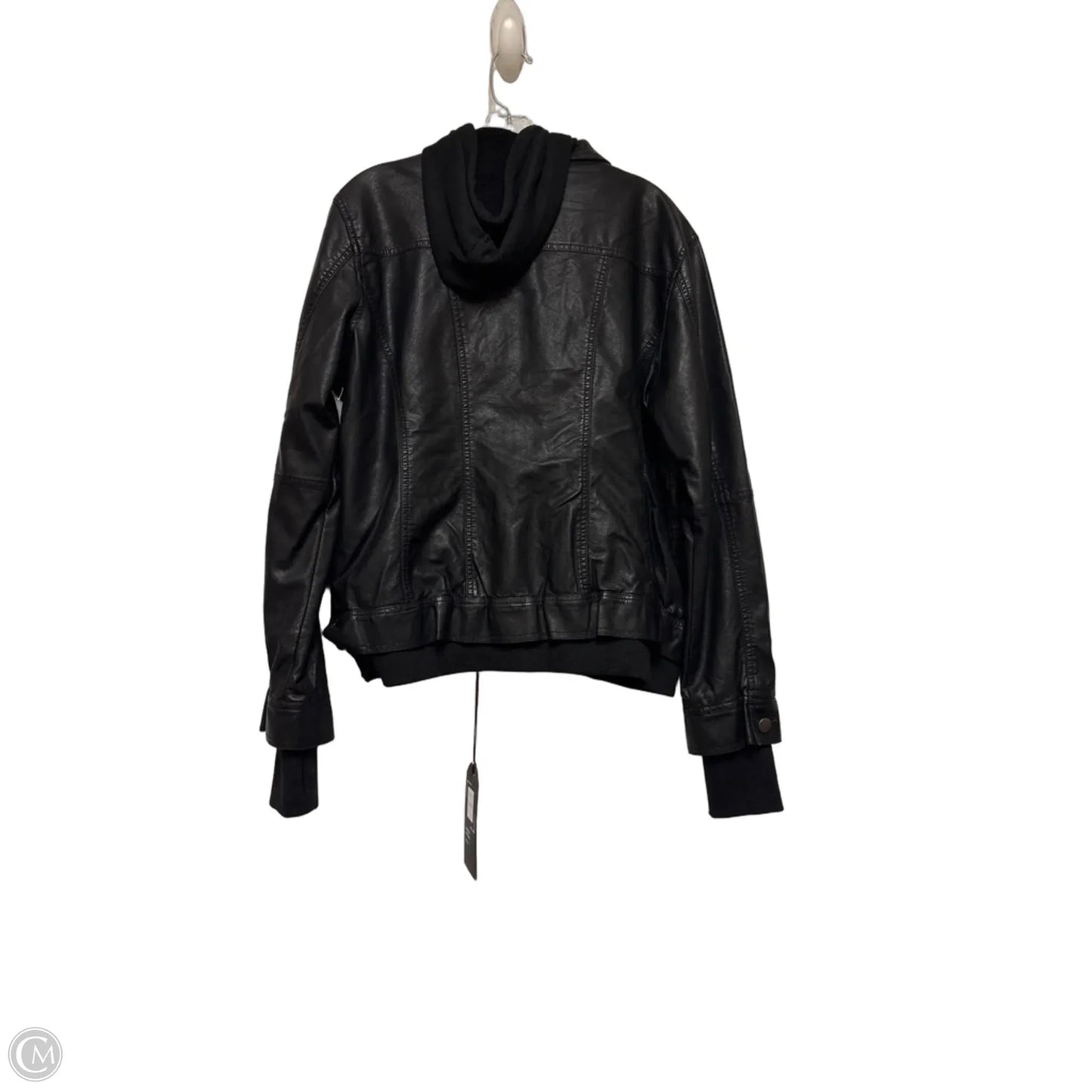 Jacket Moto By Clothes Mentor In Black, Size: Xl