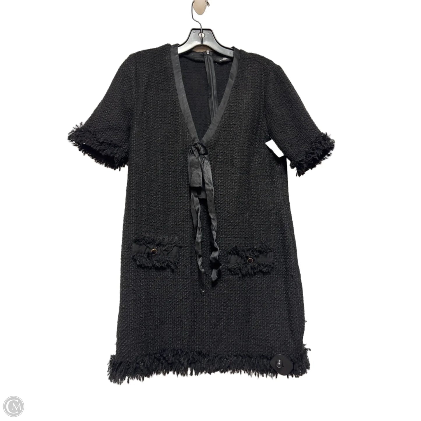 Dress Casual Short By Zara Women In Black, Size: S