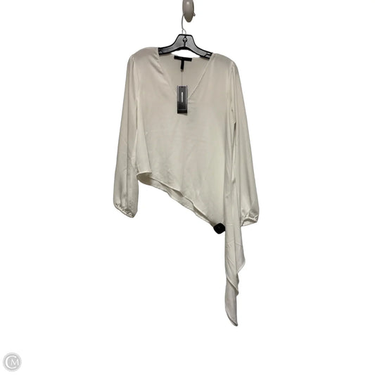 Top Long Sleeve By Bcbgmaxazria In White, Size: Xs