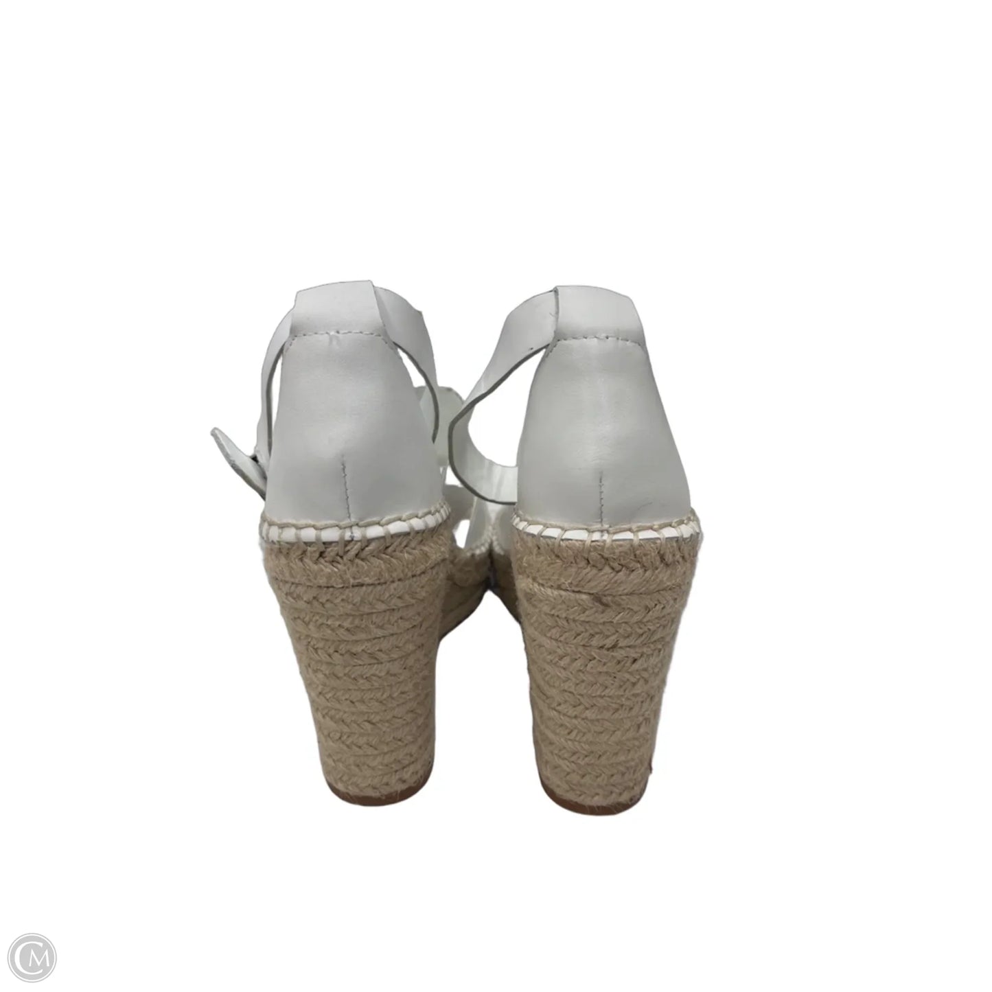 Sandals Heels Wedge By Treasure And Bond In Tan & White, Size: 8