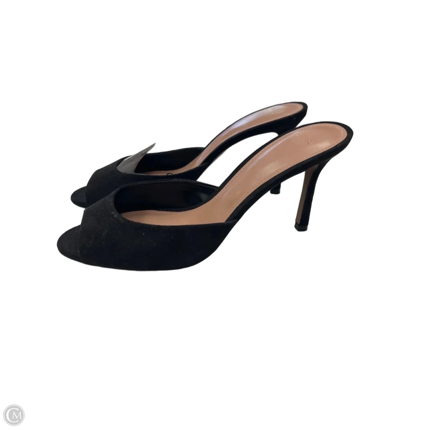Sandals Heels Stiletto By Mng In Black, Size: 11