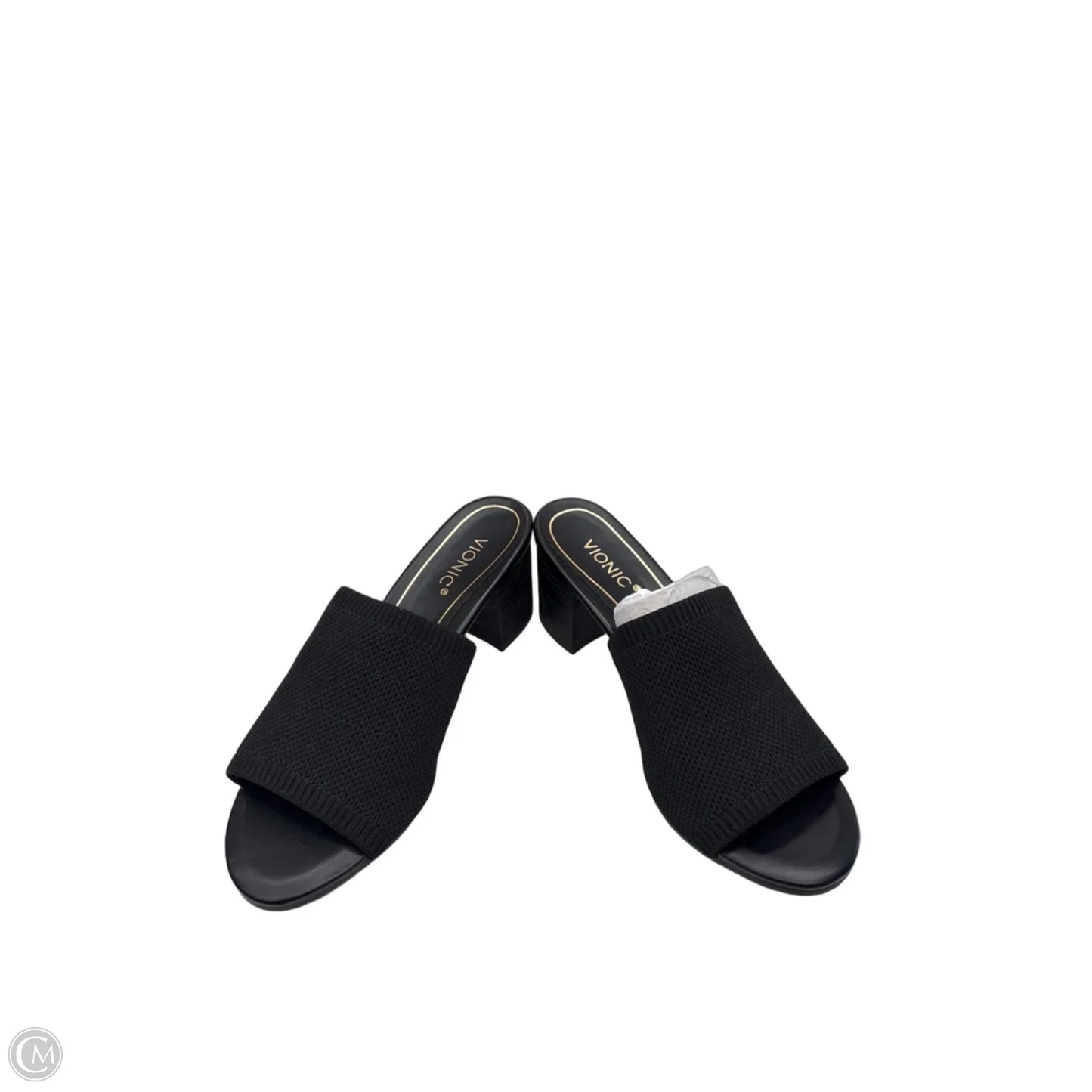 Sandals Heels Block By Vionic In Black, Size: 7.5