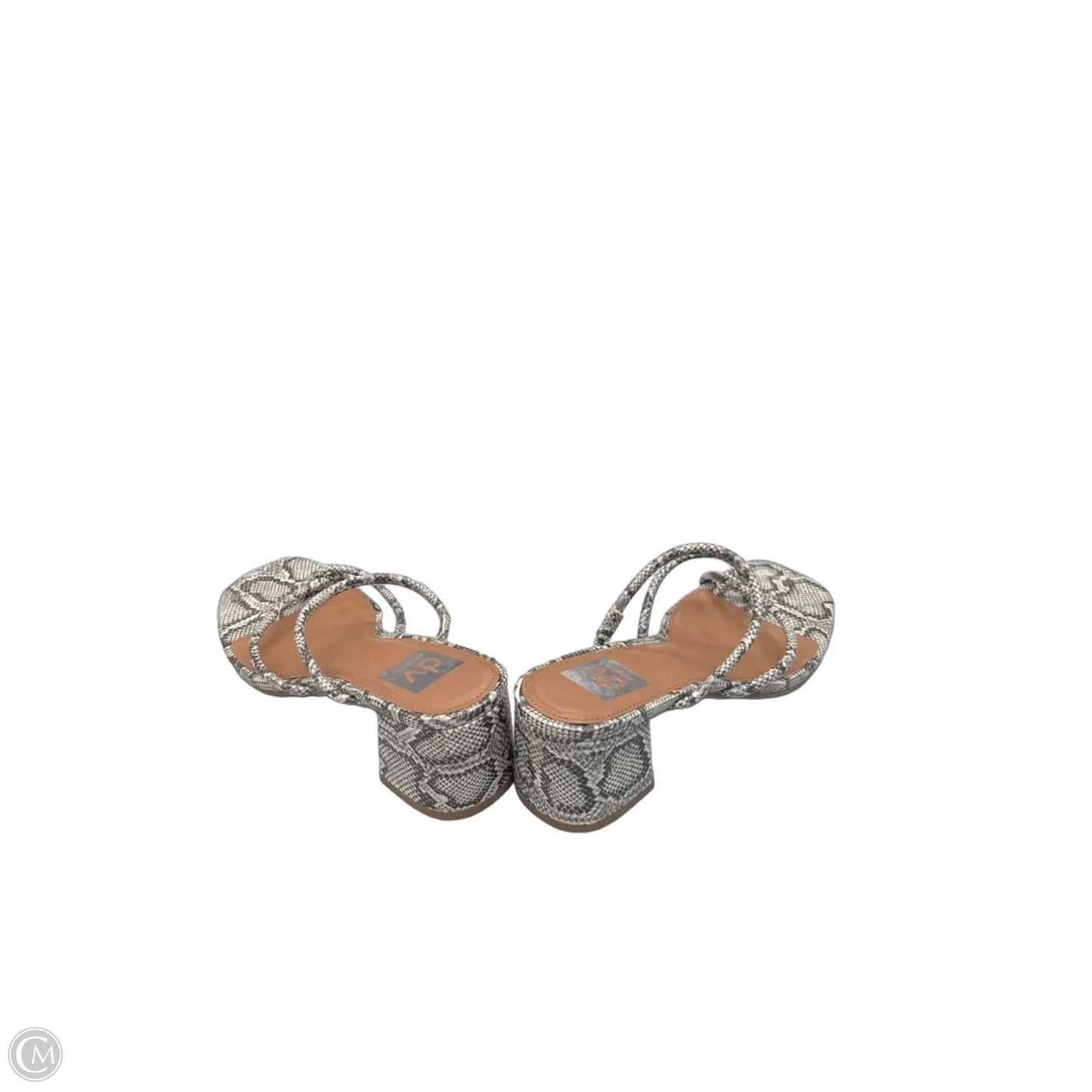 Sandals Heels Block By Dolce Vita In Snakeskin Print, Size: 8.5