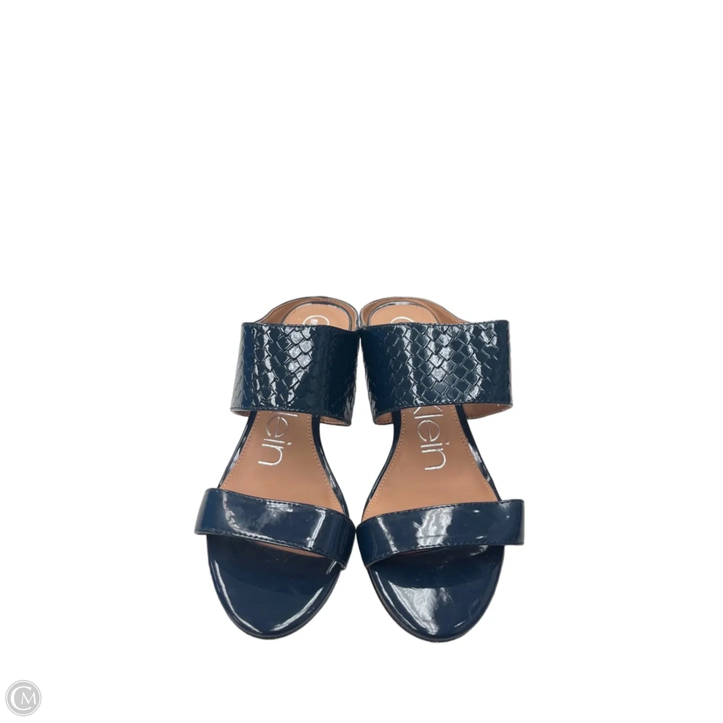 Sandals Heels Stiletto By Calvin Klein In Blue, Size: 7