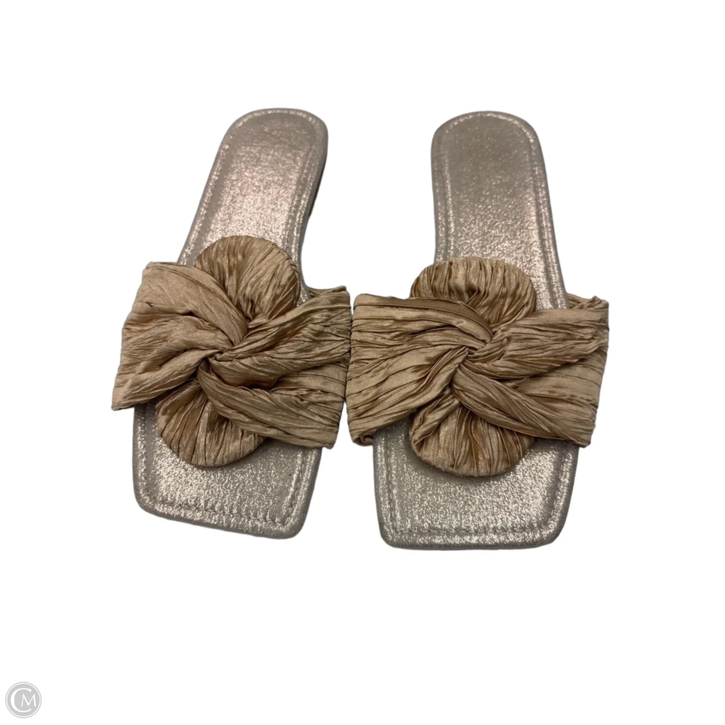Sandals Flats By Clothes Mentor In Gold, Size: 6