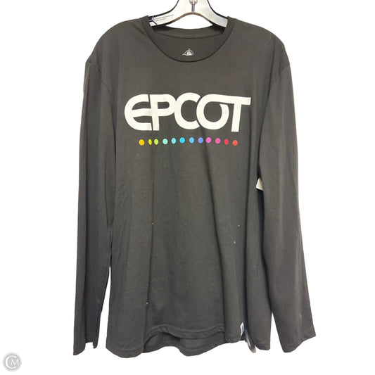 Top Long Sleeve Basic By Disney Store In Black & White, Size: L