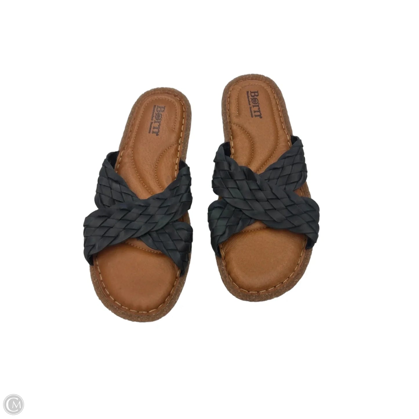 Sandals Flats By Born In Black & Tan, Size: 8