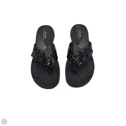 Sandals Flats By Clarks In Black, Size: 8