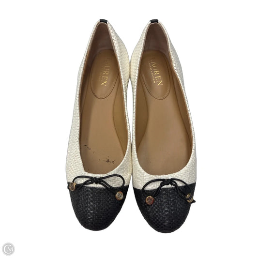 Shoes Flats By Lauren By Ralph Lauren In Black & White, Size: 7.5