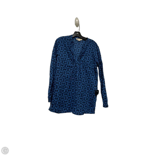 Top Long Sleeve By Michael By Michael Kors In Blue, Size: L