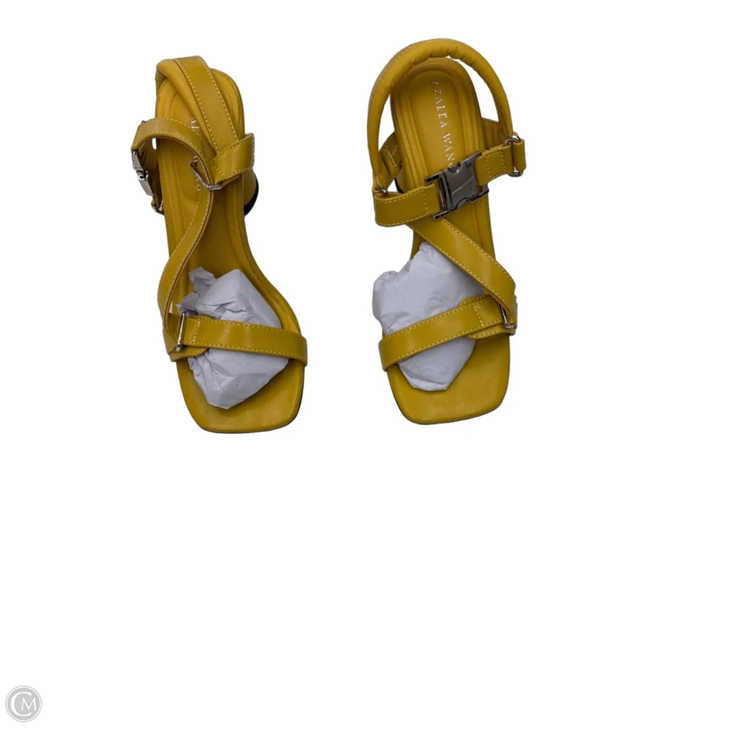 Sandals Heels Wedge By Azalea Wang In Yellow, Size: 6