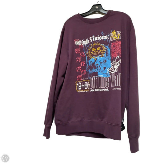 Sweatshirt Crewneck By Vans In Purple, Size: Xl