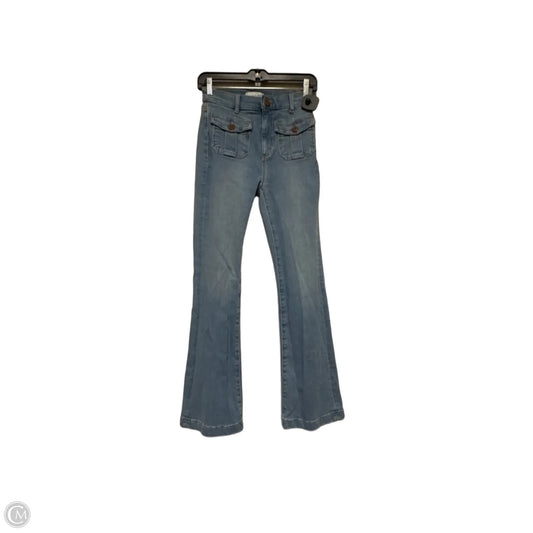 Jeans Flared By Loft In Blue Denim, Size: 0