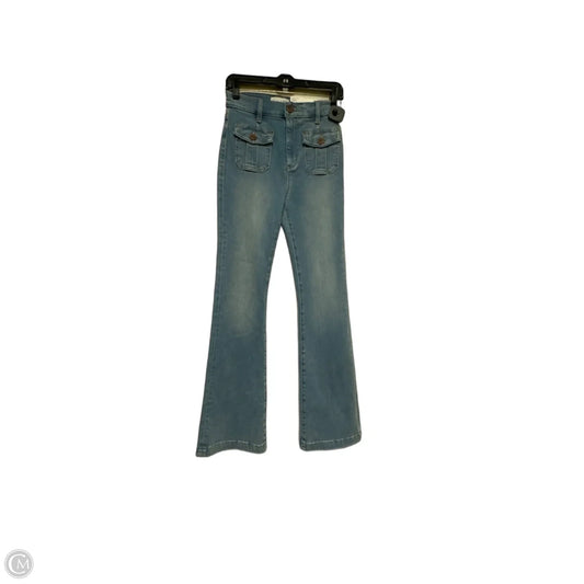 Jeans Flared By Loft In Blue Denim, Size: 0