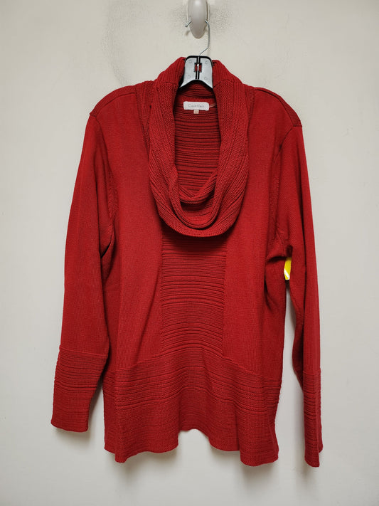 Sweater By Calvin Klein In Red, Size: Xl