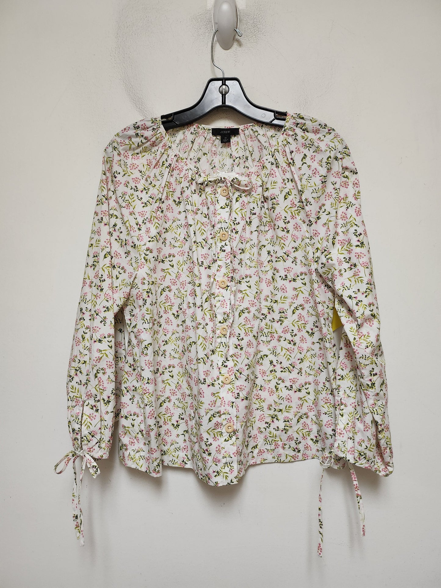 Top Long Sleeve By J. Crew In Floral Print, Size: M